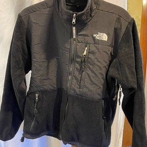 The North Face TNF Fleece Jacket Coat Black Nice Condition Womens Small